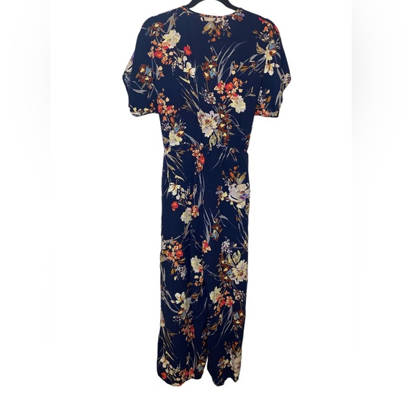 Allison Joy | Small Navy Floral Jumpsuit with Pockets - Picture 8 of 8